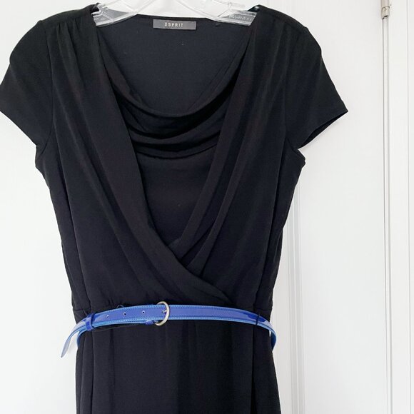 Esprit Little Black Dress with Belt - Black, Size XS - Picture 2 of 2